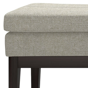 English Elm Carlson Mid-Century Ottoman Bench In Durable Greige Fabric - Stylish Seating For Any Room Decor B136P159235