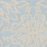 Nourison Jubilant JUB06 Machine Made Power-loomed Narrow Border Indoor Only Farmhouse Contemporary Rug Ivory,Light Blue, Light Blue 100% Polypropylene 99446478450