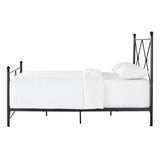 Homelegance By Top-Line Mila Double X Black Metal Bed Black Metal