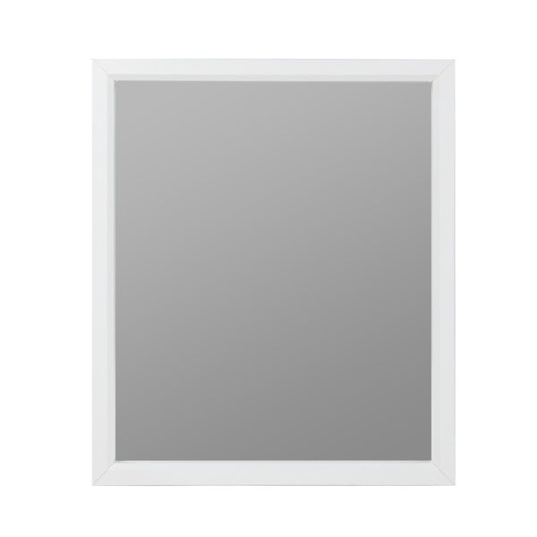 VIG Furniture Valencia Rectangular White Matte Mirror 34" X 40" — Brighten Rooms, Durable Frame, Dresser-Ready Style VGMABH-586-WHT