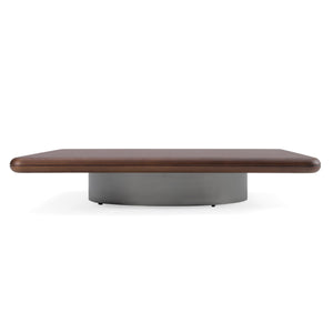 Vig Furniture Modrest Valley - Elegant Walnut & Titanium Coffee Table Set For Modern Living Room Sophistication Walnut  Vgip-st798ab