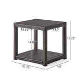 Christopher Knight Home® - Noble House - Boracay Outdoor Multibrown Wicker Accent Table