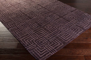 Surya Vanderbilt 2' X 3' Handmade Viscose Rug - Luxurious, Timeless Elegance With Unique Character For Your Home Plum Viscose Van1001-23