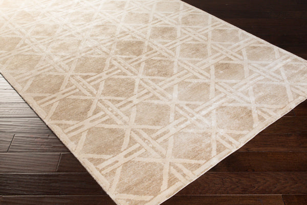 Surya Vanderbilt 2' X 3' Handmade Viscose Rug - Luxurious, Timeless Elegance With Unique Character For Your Home Tan Viscose Van1003-58