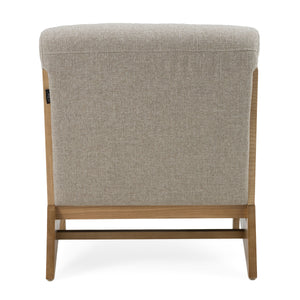Vig Furniture Divani Casa Vance Accent Chair - Plush Sand Fabric & Warm Wood Accents For Contemporary Elegance Taupe  Vgkk-kf.A2387-sand