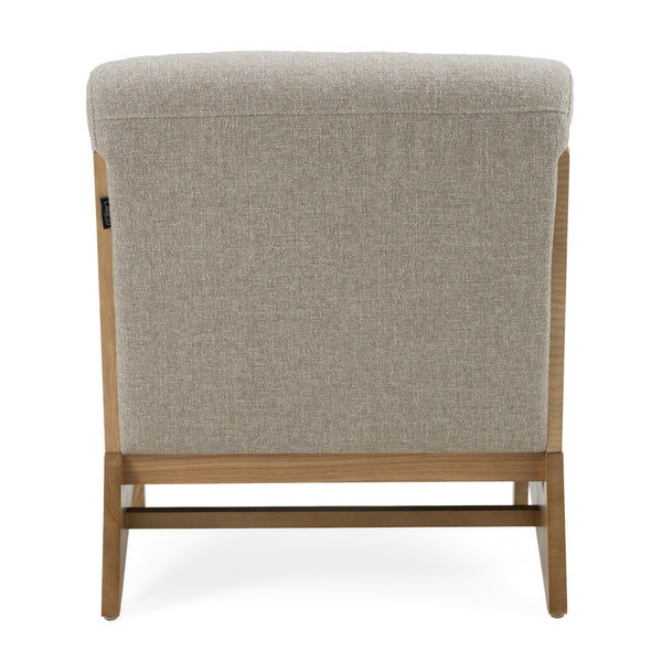 Vig Furniture Divani Casa Vance Accent Chair - Plush Sand Fabric & Warm Wood Accents For Contemporary Elegance Taupe  Vgkk-kf.A2387-sand