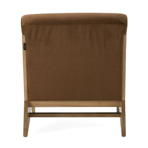 Vig Furniture Divani Casa Vance - Elegant Brown Fabric Accent Chair With Wood Frame For Modern Living Spaces Brown  Vgkk-kf.A2387-brn