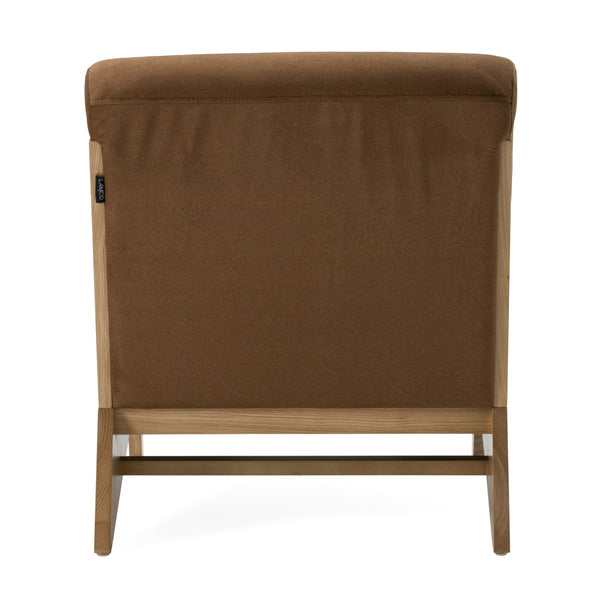 Vig Furniture Divani Casa Vance - Elegant Brown Fabric Accent Chair With Wood Frame For Modern Living Spaces Brown  Vgkk-kf.A2387-brn