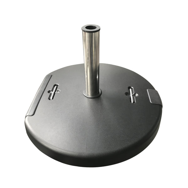 English Elm Christopher Knight Home® - MOTA Concrete Umbrella Base Round 132 lbs – Black, Stainless Steel Collar, Stable 13ft Support 62766.00BLK