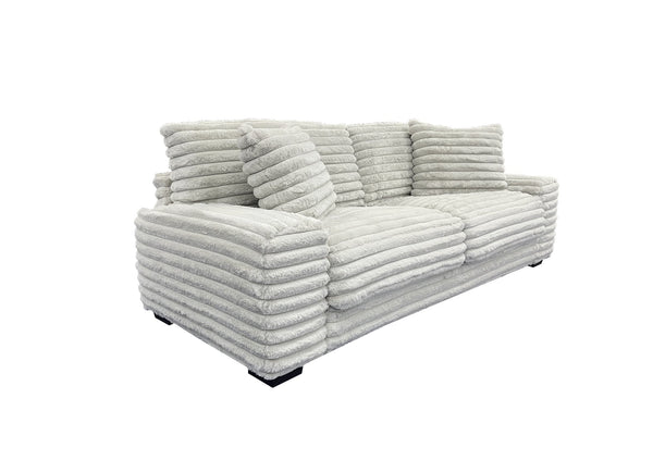 Porter Designs Porter Big Chill Microfiber Sofa - Ultra-soft Gray Comfort, Deep Seats For Relaxed Lounging Bliss Gray Fabric 01-207-01-5438