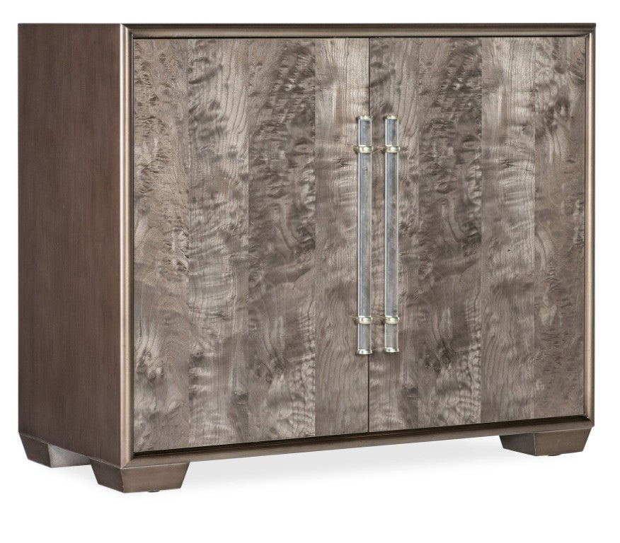 Hooker Furniture Melange Dorian Accent Chest With Shimmery Burl Veneer, Acrylic Pulls & Adjustable Shelf, 41"W 628-85719-89