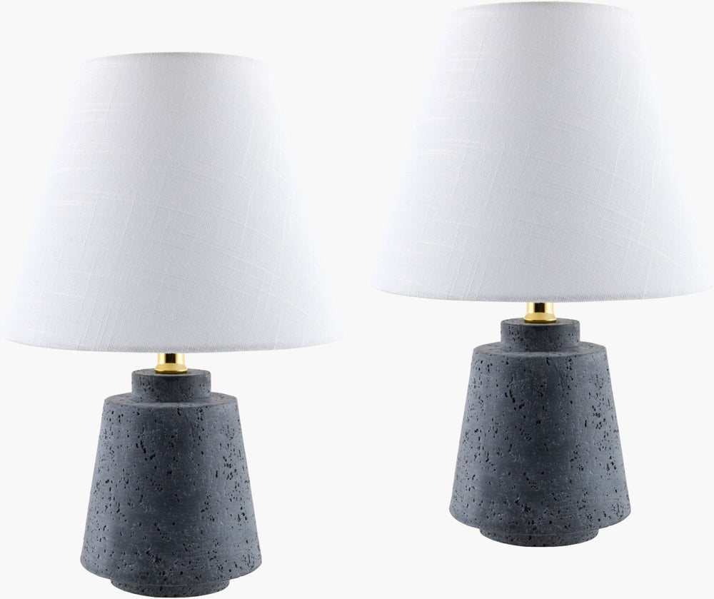 Livabliss Vasto Resin Table Lamp with Linen Shade Warm Ambient Glow for Living Rooms VAS-002