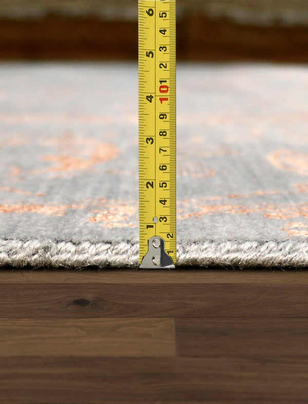 Pasargad Home Transitional Hand-knotted Blue Bamboo Silk & Wool Area Rug For Elegant Living Spaces   Vase-1071 10x14