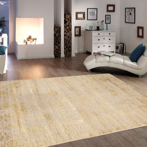 Pasargad Home Transitional Hand-knotted Silver Area Rug - Luxury Bamboo Silk & Wool Elegance   Vase-3gld 4x6
