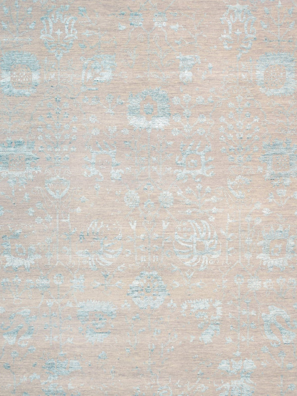Pasargad Home Transitional Collection Hand-knotted Bamboo Silk & Wool Area Rug For Modern Elegance   Vase-4423 9x12