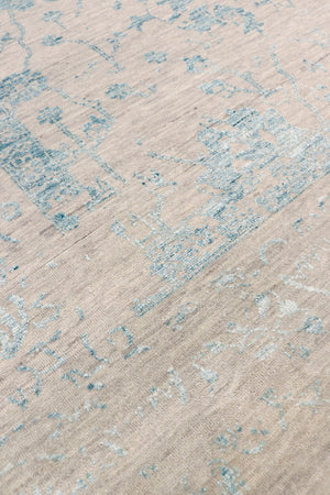 Pasargad Home Transitional Collection Hand-knotted Bamboo Silk & Wool Area Rug For Modern Elegance   Vase-4423 9x12