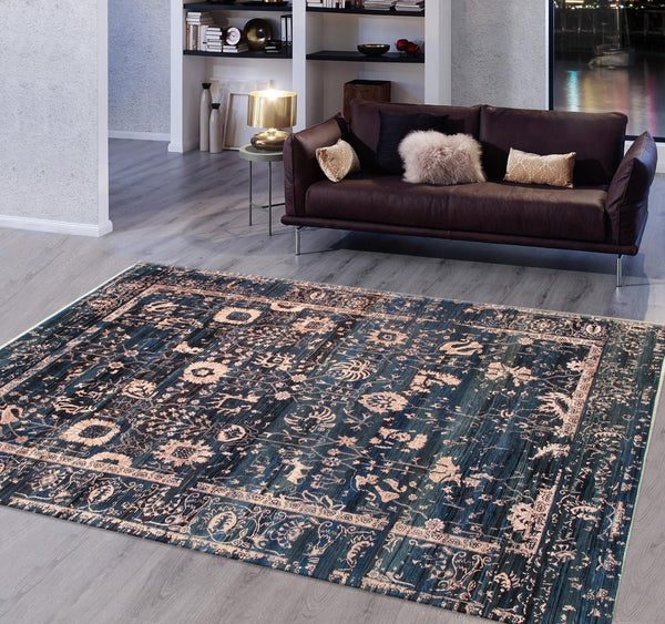 Pasargad Luxurious Hand-knotted Silk & Wool Area Rug - Stylish, Durable Elegance For Any Space   Vase-7024 10x14