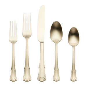 Lenox Oneida James Street Satin Champagne 20 Piece Flatware Set Metallic, STAINLESS METAL 896768