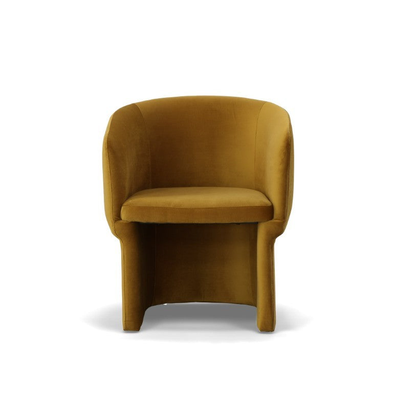 VIG Furniture Vassar Burnt Umber Velvet Dining Chair With Plush Foam, Ergonomic Back, Sturdy 264 Lb Capacity VGEUMC-9707CH-A-BR-DC