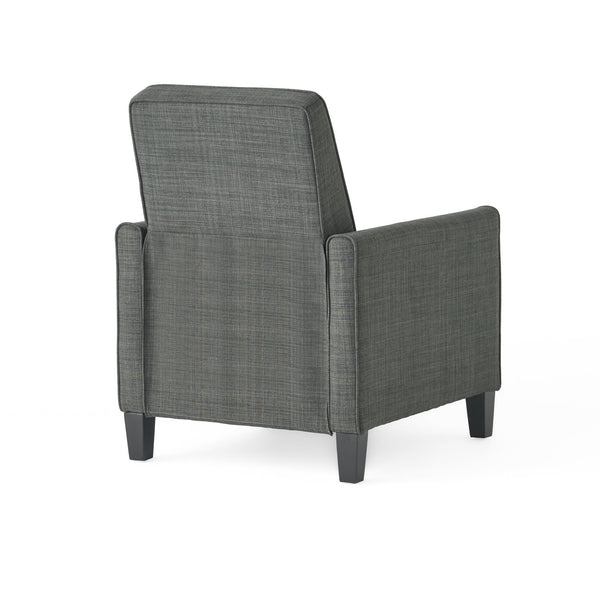 English Elm Christopher Knight Home® - Dark Grey Linen Push Back Chair with Plush Ergonomic Padding, Durable Frame & Breathable Linen Finish 52422.00FPGRN