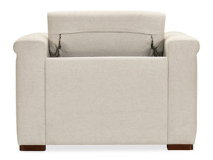 Hooker Furniture Savion Deux Power Recliner With Chesterfield Tufting, Aries Beach Fabric, Nail Trim & Powered Headrest SS435-PH1-414