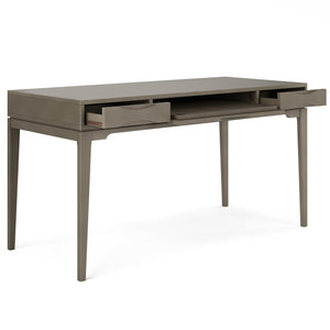 English Elm Harper Desk - Stylish Farmhouse Grey Workspace With Storage, Mid-Century Design & Durability B136P158719