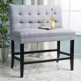 Christopher Knight Home® Kenan Fabric Barstool Bench - Stylish & Comfortable Seating with Tufted Back & Padded Seats