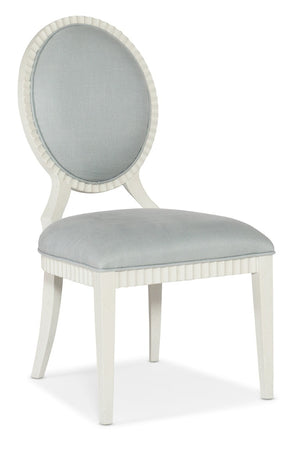 Hooker Furniture Serenity Martinique Side Chair With Scalloped Oval Back, Shell Frame & Cloud Performance Upholstery 6350-75810-02
