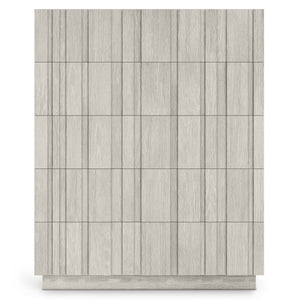 Bernhardt Bernhardt Tempo Tall Drawer Chest In Wire-Brushed Oak Larza Finish — 5 Push-To-Open Drawers, Rustic Modern Elegance 346146