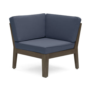 English Elm Christopher Knight Home® - Grenada 5-Seater Outdoor Acacia Wood Sectional Sofa Set With Water-Resistant Cushions, Grey+Dark Grey N773OS00059G