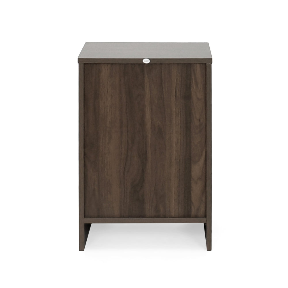 English Elm Christopher Knight Home® - DELANEY2-DRAWER Nightstand Rustic Faux Wood Nightstand with Two Drawers and Top Shelf for Storage Comfort Walnut 71139.00WALN