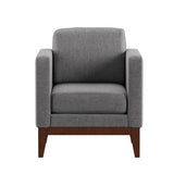 Homelegance By Top-Line Deacon Linen Upholstered Accent Chair Grey Linen