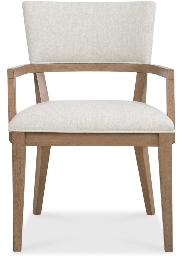 Hooker Furniture Sonnet Savile Oatmeal Upholstered Dining Chair With White Oak Frame, Minimalist Comfort & Craftsmanship 6072-75500-85
