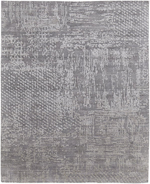 Feizy Rugs Eas69a9f Eastfield Artisanal Hand-woven Viscose And Wool Abstract Rug - Modern Style For Any Space Gray Viscose,Wool Eas69a9fdgy000b00