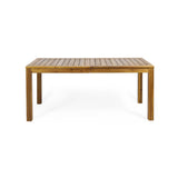 Christopher Knight Home® - Noble House - Augustine Outdoor Rustic Acacia Wood Dining Table, Teak