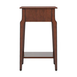 Homelegance By Top-Line Joplin 1-Drawer Wood Storage End Table Brown Rubberwood