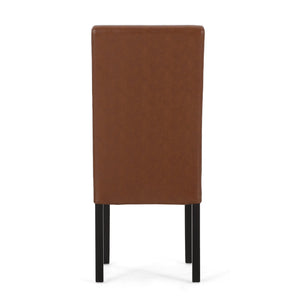 English Elm Pertica Upholstered Dining Chair Set of 2 with T-stitch Detail for Modern 38541.00PUCOGN