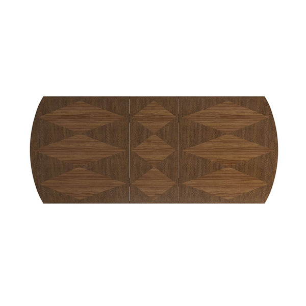 A.R.T. Furniture Eave Elegant Dining Table In Quartered Walnut With Stunning Diamond Pattern And Tapered Legs Brown Material(S), Poplar And Parawood Solids,Walnut Veneer 336222-1860