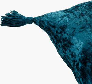 Surya Velvet Crush 13"L X 36"W Lumbar Pillow Kit – Luxurious Cotton Velvet For Elegant Home Decor Deep Teal Cotton,Cotton Vch001-1336p