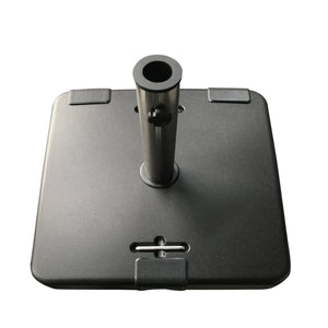 English Elm Christopher Knight Home® - MALDEN Concrete Square Umbrella Base 119 lb Black with Stainless Support Pole for 13ft Canopies 62767.00BLK