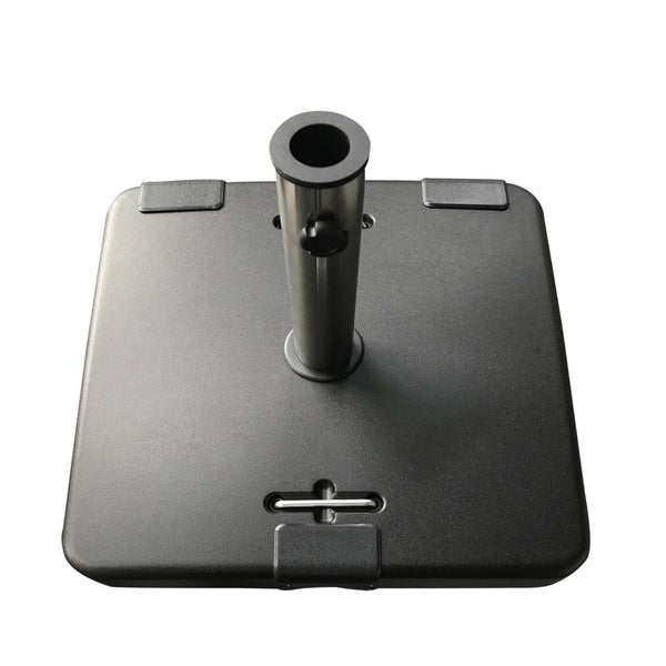 English Elm Christopher Knight Home® - MALDEN Concrete Square Umbrella Base 119 lb Black with Stainless Support Pole for 13ft Canopies 62767.00BLK