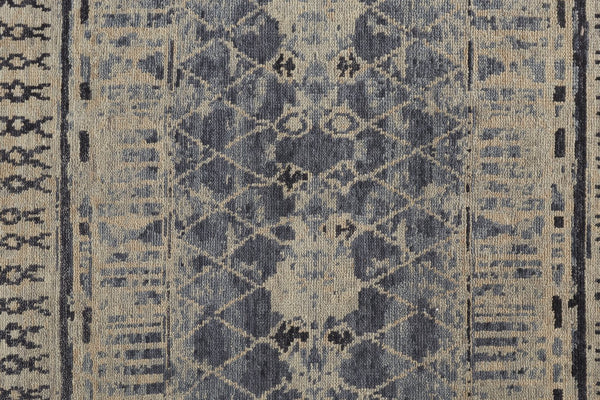 Feizy Rugs Palomar Hand-knotted Wool Rug - Luxurious Low Pile For High-traffic Areas, Stain & Fade Resistant Blue,Gray,Ivory Wool Pal6572fblu000c50