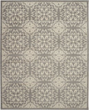 Nourison Jubilant JUB06 Machine Made Power-loomed Narrow Border Indoor Only Farmhouse Contemporary Rug Ivory,Grey, Grey 100% Polypropylene 99446785251