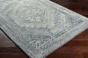 Surya Vancouver Handmade 2' X 3' Rug - Timeless Elegance With Soft Wool & Viscose, Medium Pile Comfort Light Slate Wool,Viscose Vcr2304-23