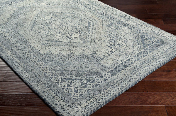 Surya Vancouver Handmade 2' X 3' Rug - Timeless Elegance With Soft Wool & Viscose, Medium Pile Comfort Light Slate Wool,Viscose Vcr2304-23