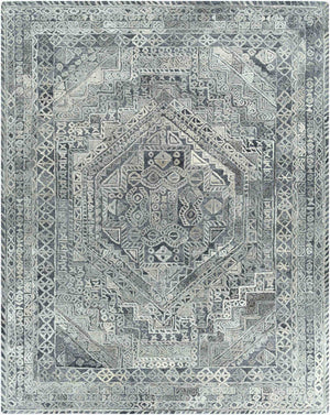 Surya Vancouver Handmade 2' X 3' Rug - Timeless Elegance With Soft Wool & Viscose, Medium Pile Comfort Light Slate Wool,Viscose Vcr2304-23