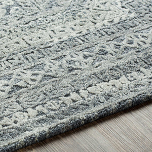 Surya Vancouver Handmade 2' X 3' Rug - Timeless Elegance With Soft Wool & Viscose, Medium Pile Comfort Light Slate Wool,Viscose Vcr2304-23