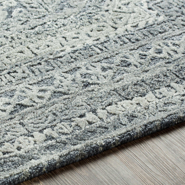 Surya Vancouver Handmade 2' X 3' Rug - Timeless Elegance With Soft Wool & Viscose, Medium Pile Comfort Light Slate Wool,Viscose Vcr2304-23