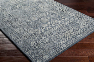 Surya Vancouver Handmade 2' X 3' Rug - Timeless Elegance With Soft Wool & Viscose, Medium Pile Comfort Light Slate Wool,Viscose Vcr2305-23
