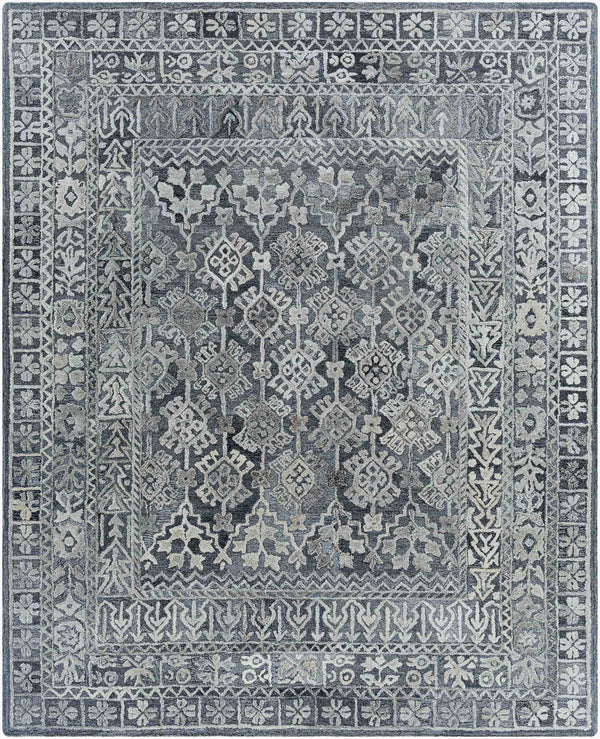 Surya Vancouver Handmade 2' X 3' Rug - Timeless Elegance With Soft Wool & Viscose, Medium Pile Comfort Light Slate Wool,Viscose Vcr2305-23